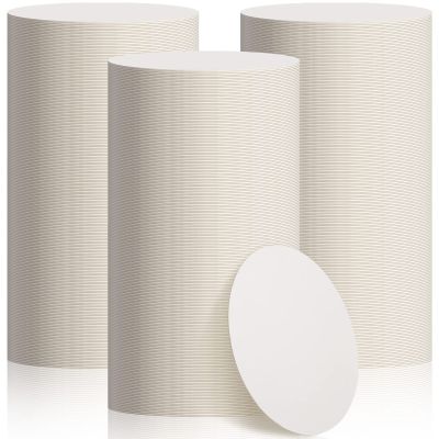 TaoBary 600 Pcs Disposable Paper Coasters Bulk 1MM, 4 Inch Round Cardboard Coasters Blank for Bar Drinks DIY Crafts Arts Wedding (White)