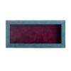 13x34 Shadow Box Frame Blue Wood | with a 1" Usable Display Depth | Includes a Dark Berry Real Suede Texture Acid-Free Backing Board, UV Resistant Acrylic, and Hanging Hardware view 2
