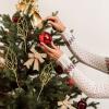 Tofficu Twig 10pcs Glitter Curly Christmas Spray Artificial Twigs Branches Christmas Leaves Picks Stems Christmas Tree Ornaments Vase Filler for Xmas Party Golden Leafs -Golden view 3