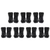 Ipetboom Mini Santa Boots - 7 Pairs Decorative Christmas Doll Shoes Model Small Gnome Shoes - Black Plastic Gnomes Santa Claus Tiny Boot for Crafts Decor Dollhouse Ornaments Costume Accessories view 1