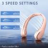 ASNUG Portable Neck Fan, Neck Fans for Women, 4000 mAh Rechargeable Personal Fan,360 Hands Free Bladeless Fan, 3 Speeds Adjustable, Faster Cooling, Super Quiet, Suitable for Home, Office, Travel view 3
