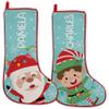 Be Burgundy Kids Christmas Stockings Personalized, Custom Stockings with Name, 2 Pack - 6 Designs, 19 Inch - Snowman, Reindeer, Bear, Elf, Penguin, Santa Themed Stockings view 1