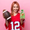 GITMIWS 40 Pcs Goodie Party Favors Bags- 9'' Drawstring Soccer Goodie Bags for Kids, Football Treat Bag for Team Snacks Soccer Party Supplies view 2