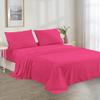 100% Organic Cotton Twin XL - 39" X 80"- Hot Pink Solid 4-Piece Sheet Set 500 Thread Count Breathable and Comfortable, Fits Mattress Up to 8-10 inches Deep Pocket view 2