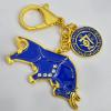fengshuisale Big Money Bull Amulet Keychain Blue Bull Keychain Good Luck for Career and Wealth W5327 view 3
