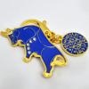 fengshuisale Big Money Bull Amulet Keychain Blue Bull Keychain Good Luck for Career and Wealth W5327 view 4