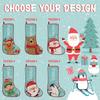 Be Burgundy Kids Christmas Stockings Personalized, Custom Stockings with Name, 5 Pack - 6 Designs, 19 Inch - Snowman, Reindeer, Bear, Elf, Penguin, Santa Themed Stockings view 2