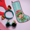 Be Burgundy Kids Christmas Stockings Personalized, Custom Stockings with Name, 5 Pack - 6 Designs, 19 Inch - Snowman, Reindeer, Bear, Elf, Penguin, Santa Themed Stockings view 3