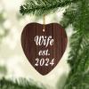 Designsify Christmas Tree Decoration, Wife Established EST. 2024, Heart Ornament D, Gifts for Birthday Anniversary Valentines Mom Mothers Fathers Day Party, to Men Women Him Her Friend Mom Dad view 2