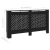 Gecheer Radiator Cover, Modern Slatted Design MDF Cabinet with Honeycomb Pattern, Black for Living Room Home Decor and Additional Shelf Space view 2