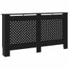 Gecheer Radiator Cover, Modern Slatted Design MDF Cabinet with Honeycomb Pattern, Black for Living Room Home Decor and Additional Shelf Space view 4