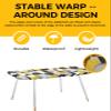 IDOWMAT 8 Ft Fitted Tablecloth Rectangle Table Cover Oil-Proof Wipeable Picnic Table Cover Reusable Durable Table Cover Protector Middle Ages Nordic Abstract Circle Pattern Elastic Edged Tablecloth view 2