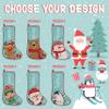 Be Burgundy Kids Christmas Stockings Personalized, Custom Stockings with Name, 3 Pack - 6 Designs, 19 Inch - Snowman, Reindeer, Bear, Elf, Penguin, Santa Themed Stockings view 2
