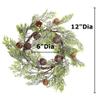 Artificial Glitter Dusted Pine and Rustic Bells Wreath for Christmas Decorating and Holiday Displays by Factory Direct Craft view 4