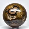 HQRP 59mm Peruvian Stromatolite Sphere Natural Druzy Crystal Polished Decor Ball Banded Algae Fossil Mineral Stone + Stand view 2