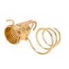 GOTOTOP Wall Mounted Hair Dryer Holder Aluminum Wall Mounted Hair Dryer Holder Wall Mounted Hair Dryer Holder with Fixing Screws for Bathroom Shower Hotel Barber(Gold) view 3