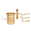 GOTOTOP Wall Mounted Hair Dryer Holder Aluminum Wall Mounted Hair Dryer Holder Wall Mounted Hair Dryer Holder with Fixing Screws for Bathroom Shower Hotel Barber(Gold) view 4