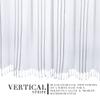 HALL & PERRY Modern Transitional White Stripe Shower Curtain with Tassels - Vertical Black Lines Striped 100% Cotton, 72" x 84" view 3