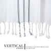 HALL & PERRY Modern Transitional White Stripe Shower Curtain with Tassels - Vertical Black Lines Striped 100% Cotton, 72" x 84" view 4