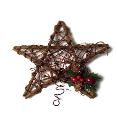 Wood Christmas Tree Star in Choice of Large or Small
