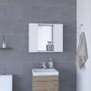 Hops Medicine Cabinet, Double Door, Mirror, One External Shelf, White view 1