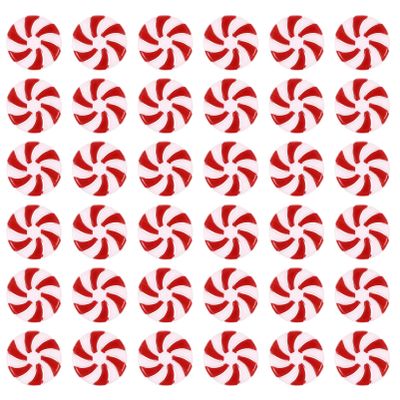 100Pcs Christmas Tree Decorations 25mm Peppermint Ornaments Candy Christmas Decorations for DIY Craft