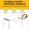 Elastic Edged Polyester Fitted Table Cover for 8 Ft Rectangle Tables Waterproof Lightweight Tablecloth Farmhouse Style Retro Black and White Buffalo Check Plaid Spillproof Wrinkle Free Table Cloth view 2