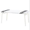 Elastic Edged Polyester Fitted Table Cover for 8 Ft Rectangle Tables Waterproof Lightweight Tablecloth Farmhouse Style Retro Black and White Buffalo Check Plaid Spillproof Wrinkle Free Table Cloth view 3