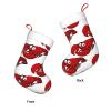 SUROLA Red Lobster Print Christmas Stocking,Xmas Decorations 18" Large Hanging Stockings Print Polyester view 3