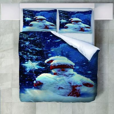 Roadchoice A Trail After Snow Duvet Cover Queen Set,White Trees and Paths Comforter Cover 3PCS for Boys Girls,Winter Decor 1 Duvet Cover with 2 Pillowcase