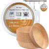 Air Fryer Liners Disposable 100 PCS-6.3 inches, Tiktok Must Have for Kitchen, Unbleached Non-Stick Baking Parchment Sheet view 1