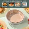 Air Fryer Liners Disposable 100 PCS-6.3 inches, Tiktok Must Have for Kitchen, Unbleached Non-Stick Baking Parchment Sheet view 3