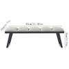 ARZARF Bedroom End of Bed Bench Upholstered Foot Stool/Sofa Stool/Shoe Changing Stool with Metal Support Frame Bread Rebound Sponge Ottoman Couch Bench (Color : A, Size : 80x35x45 cm) view 3