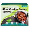 Syntus Slow Cooker Liners, 60 Count Cooking Bags Large Size Disposable Pot Liner Plastic Bag, Fit 3QT to 8QT for Slow Cooker Cooking Trays, 13"x 21", 60 Liners view 1