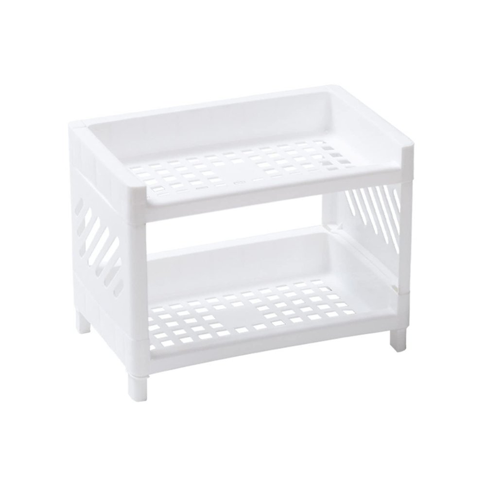 KIZQYN Bookcase Simple Style Double-Layer Plastic Desk Storage Bag Sundries Storage Rack Small Bedroom Bookshelf Stationery Placement Bookshelf (Size : 1)