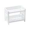 KIZQYN Bookcase Simple Style Double-Layer Plastic Desk Storage Bag Sundries Storage Rack Small Bedroom Bookshelf Stationery Placement Bookshelf (Size : 1) view 1