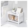 KIZQYN Bookcase Simple Style Double-Layer Plastic Desk Storage Bag Sundries Storage Rack Small Bedroom Bookshelf Stationery Placement Bookshelf (Size : 1) view 4