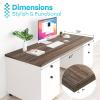 Kaboon 42x20 inches Tabletop, Solid One-Piece Desktop for Sit Stand Desk, Double Desks, L Desk DIY,Wood Countertop Home or Commercial Use,1 inch Thick, Eucalyptus/Rustic Wood, 20" D x 42" W view 3