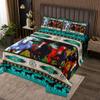 Aztec Bedspread African Tribal Horse Printed Quilted,Farm Animals Coverlet Set Ethnic Tribe Arrow Dream Catcher Quilt Set Twin,Southwest Native Exotic Nordic Style Room Decor view 1