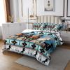 Aztec Bedspread African Tribal Horse Printed Quilted,Farm Animals Coverlet Set Ethnic Tribe Arrow Dream Catcher Quilt Set Twin,Southwest Native Exotic Nordic Style Room Decor view 3