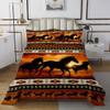 Brown Aztec Bedspread African Tribal Horse Printed Quilted,Farm Animals Coverlet Set Ethnic Tribe Arrow Dream Catcher Quilt Set Queen,Southwest Native Exotic Nordic Style Room Decor view 2