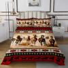 Aztec Bedspread African Tribal Horse Printed Quilted,Farm Animals Coverlet Set Ethnic Tribe Arrow Dream Catcher Quilt Set Twin,Southwest Native Exotic Nordic Style Room Decor view 2