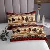 Aztec Bedspread African Tribal Horse Printed Quilted,Farm Animals Coverlet Set Ethnic Tribe Arrow Dream Catcher Quilt Set Twin,Southwest Native Exotic Nordic Style Room Decor view 4