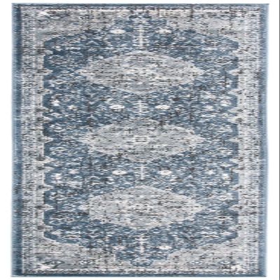 Martha Stewart x SAFAVIEH Area Rug Collection - 2'2" x 12' Runner, Navy & Ivory, Non-Shedding & Easy Cleaning, Ideal for Living Room, Foyer, Bedroom, Hallway (MSR858N)