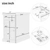 Aiuyesuo Multifunctional Classic Vintage End Table with USB Ports and 1 Drawer with Cup Holders, Sofa Side Bedside Nightstand Narrow Table for Living Room Bedroom (Antique Navy) view 2