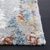 SAFAVIEH Area Rug 8x10 - Berber Shag Collection - Large - Blue Rust & Ivory, Modern Design, Non-Shedding & Easy Cleaning, Plush Thick Pile, Ideal for Living Room, Bedroom, Dining Space (BER579A) view 2