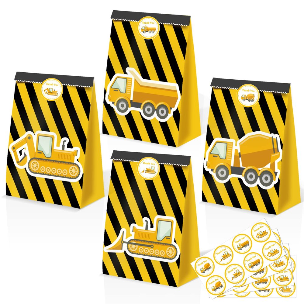 24pcs Construction Truck Themed Boys Birthday Party Supplies