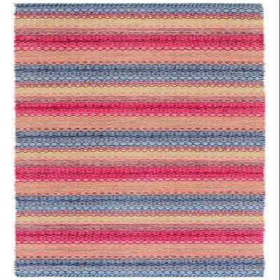 SAFAVIEH Montauk Collection Runner Rug - 2'3" x 9', Blue & Red, Handmade Flat Weave Boho Stripe Cotton, Ideal for High Traffic Areas in Living Room, Bedroom (MTK851M)