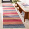 SAFAVIEH Montauk Collection Runner Rug - 2'3" x 9', Blue & Red, Handmade Flat Weave Boho Stripe Cotton, Ideal for High Traffic Areas in Living Room, Bedroom (MTK851M) view 2