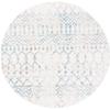 SAFAVIEH Tulum Collection Area Rug - 3' Round, Ivory & Turquoise, Moroccan Boho Distressed Design, Non-Shedding & Easy to Clean, Ideal for Entryway, Foyer, Accent Space, Bedroom (TUL270B) view 2
